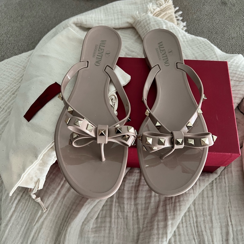 Valentino Women's Blush Studded Sandals